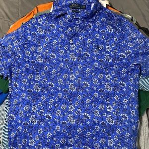 Men’s blue POLO BUTTON DOWN NEVER WORN MEDIUM